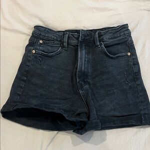 Zara Black Denim Jean Shorts